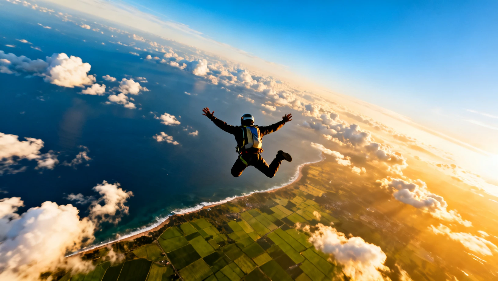 Parachutiste en chute libre